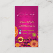 PixDezinesレトロはっきりしたクリスマスオーナメント 名刺 (裏面)