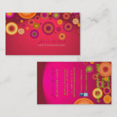 PixDezinesレトロはっきりしたクリスマスオーナメント 名刺 (正面/裏面)