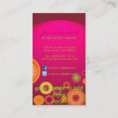 PixDezinesレトロはっきりしたクリスマスオーナメント 名刺 (裏面)