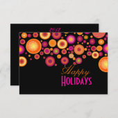 PixDezinesレトロはっきりしたクリスマスオーナメント|calendar 招待状 (正面/裏面)