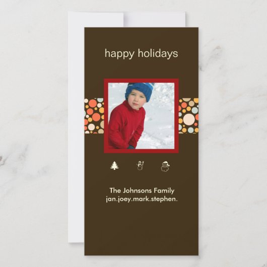 PixDezinesレトロオーナメント、フォトカード シーズンカード (正面)