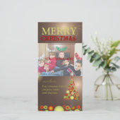 PixDezinesレトロクリスマスオーナメントツリー シーズンカード (スタンド正面)