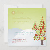 PixDezinesレトロクリスマスオーナメント/DIYフォント 招待状 (裏面)