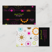 PixDezinesレトロスター、カスタム背景色! 名刺 (正面/裏面)