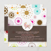 PixDezinesレトロスター、ベビーシャワー 招待状 (正面/裏面)