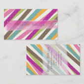 PixDezinesレトロストライプ 名刺 (正面/裏面)