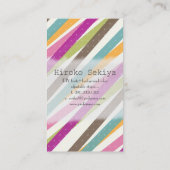 PixDezinesレトロストライプ 名刺 (裏面)