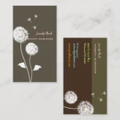 PixDezinesレトロダンデリオン/DIYカラー， mud 名刺 (正面/裏面)