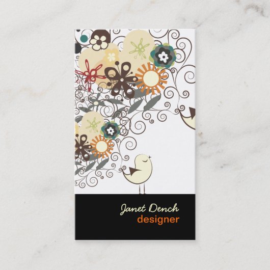 PixDezinesレトロチックス+らせん状 名刺 (正面)