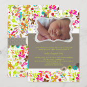 PixDezinesレトロツリー/DIYバックグラウンド+フォント 招待状 (正面/裏面)