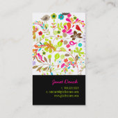 PixDezinesレトロツリー/DIY背景色 名刺 (裏面)