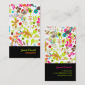 PixDezinesレトロツリー/DIY背景色 名刺 (正面/裏面)