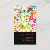 PixDezinesレトロツリー/DIY背景色 名刺 (裏面)