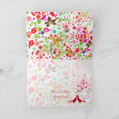 PixDezinesレトロツリー/DIY背景+トリムカラー カード (内部)