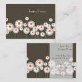 PixDezinesレトロデイジー/日の背景色 名刺 (正面/裏面)