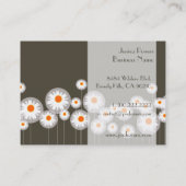 PixDezinesレトロデイジー/日の背景色 名刺 (裏面)