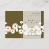 PixDezinesレトロデイジー/日の背景色 名刺 (裏面)