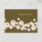 PixDezinesレトロデイジー/日の背景色 名刺 (正面)