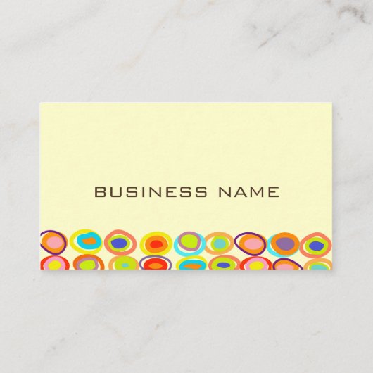 PixDezinesレトロデザインDIY背景色 名刺 (裏面)