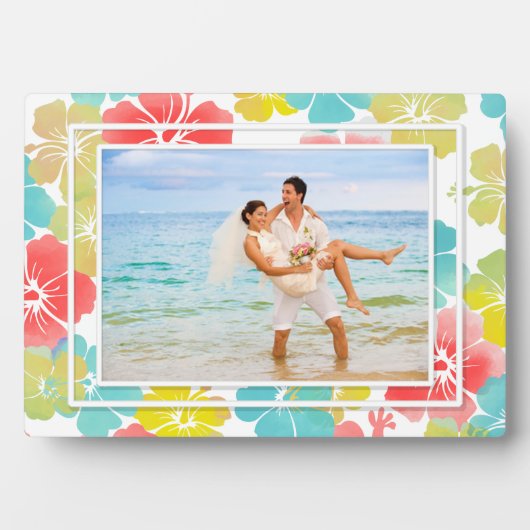 PixDezinesレトロハイビスカス フォトプラーク (正面)