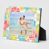 PixDezinesレトロハイビスカス フォトプラーク (側面)