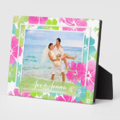 PixDezinesレトロハイビスカス フォトプラーク (側面)