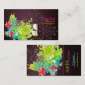 PixDezinesレトロフローラ+マーロット 名刺 (正面/裏面)