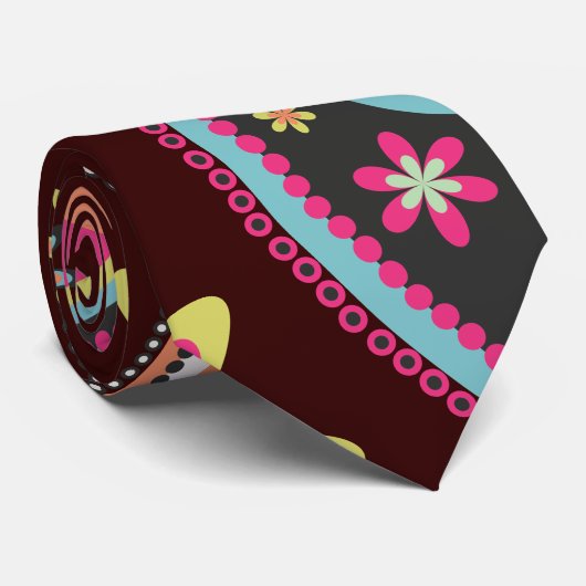 PixDezinesレトロペイズリーカスタム、背景色！ ネクタイ (ロール)