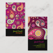 PixDezinesレトロペイズリー 名刺 (正面/裏面)