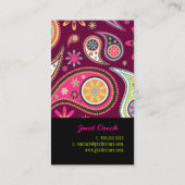 PixDezinesレトロペイズリー 名刺 (裏面)