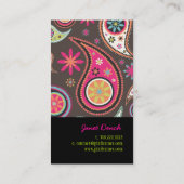 PixDezinesレトロペイズリー 名刺 (裏面)