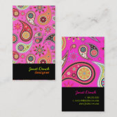 PixDezinesレトロペイズリー 名刺 (正面/裏面)