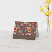 PixDezinesレトロペイズリー、DIY背景 カード (黄色い花)