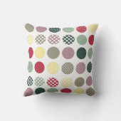 PixDezinesレトロ水玉模様/デイリー背景色 クッション (裏面)