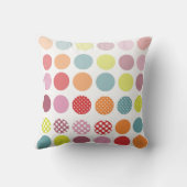 PixDezinesレトロ水玉模様/デイリー背景色 クッション (裏面)