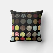 PixDezinesレトロ水玉模様/デイリー背景色 クッション (裏面)
