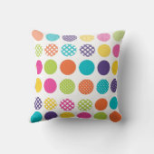 PixDezinesレトロ水玉模様/デイリー背景色 クッション (裏面)