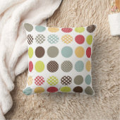 PixDezinesレトロ水玉模様/デイリー背景色 クッション (ブランケット)