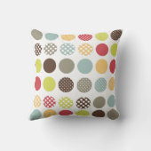 PixDezinesレトロ水玉模様/デイリー背景色 クッション (裏面)