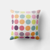 PixDezinesレトロ水玉模様/デイリー背景色 クッション (裏面)