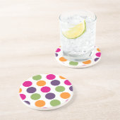 PixDezinesレトロ水玉模様/DIY背景色! コースター (側面)