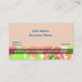 PixDezinesレトロ花模様/DIY背景 名刺 (裏面)