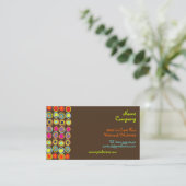 PixDezinesレトロ/オーガニックEggs/DIY背景色 名刺 (スタンド正面)