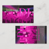 PixDezinesレトロDJ+ダンスホール/ホットピンク 名刺 (正面/裏面)