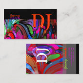 PixDezinesレトロDJ+discoは旋回/DIYを行います。 名刺 (正面/裏面)