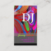 PixDezinesレトロDJ+discoは旋回/DIYを行います。 名刺 (裏面)