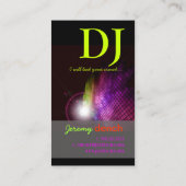 PixDezinesレトロDJ+discoタイル 名刺 (裏面)