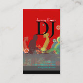 PixDezinesレトロDJ/DIY背景 名刺 (裏面)
