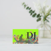 PixDezinesレトロDJ/DIY背景 名刺 (スタンド正面)