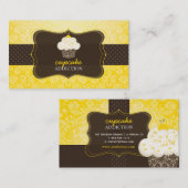 PixDezinesレモンゼストカップケーキ/パティスリー 名刺 (正面/裏面)